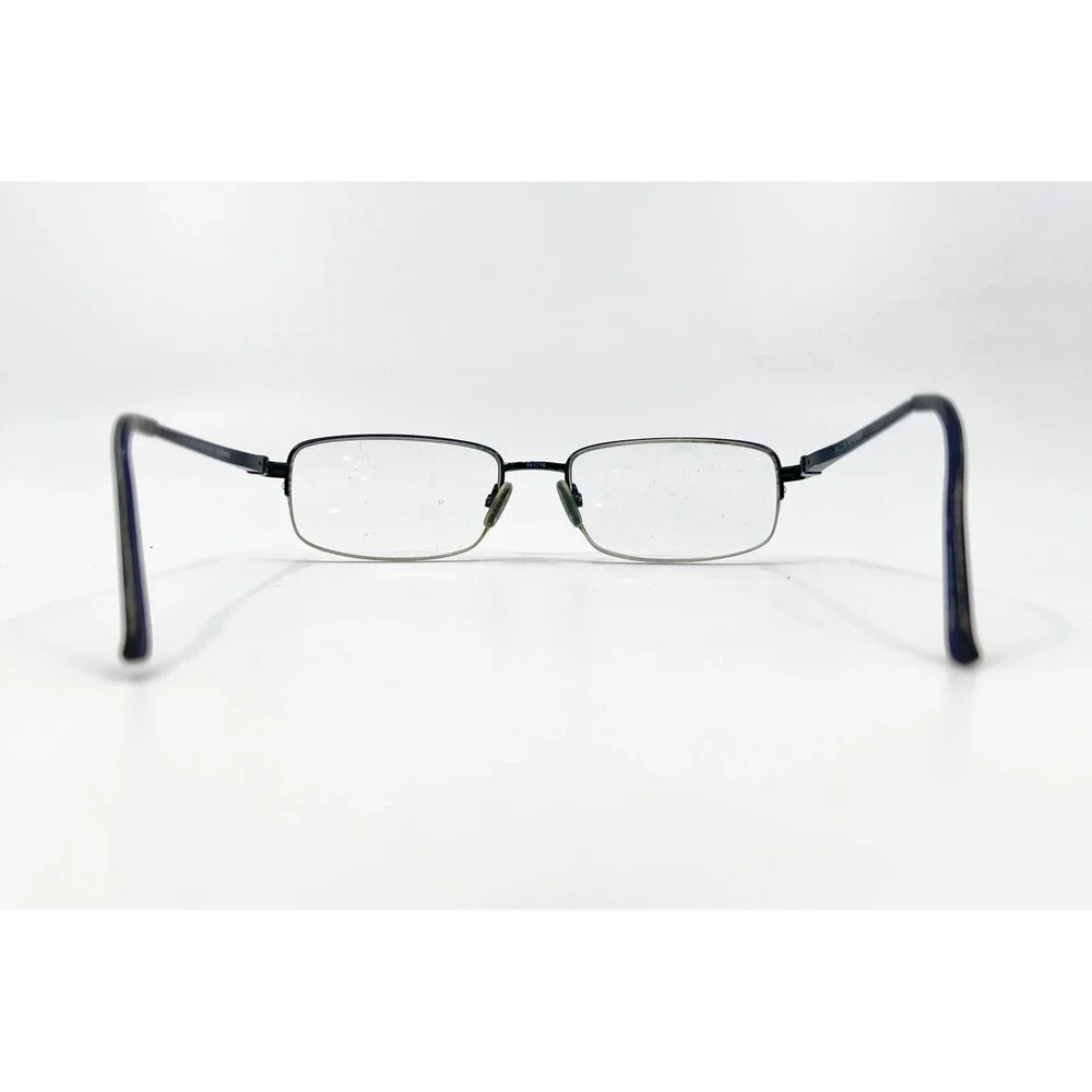 Bulova Durham Eyeglasses Mens Black Titanium Half Rim Rectangular 54-18-140